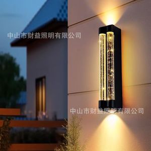 Applique Murale Extérieure en Cristal Étanche pour Villa, Projecteur Haut/Bas pour Porte, Cour, Jardin, Terrasse, Luminaire Mural de Luxe pour Porte - Product Image 1