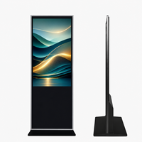 Pantalla LED Interactiva Táctil de 55 Pulgadas con Soporte de Pie para Señalización Digital con Animación para Publicidad y Orientación