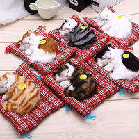 BoTu – ornements de voiture mignons, Simulation de chats endormis, décoration automobile, belle peluche, chaton, poupée, jouet, cadeaux pour enfants, accessoires