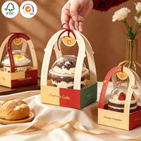 Boîte à gâteau en carton ondulé personnalisée avec fenêtre transparente pour vente en gros, fabriquée à partir de matériaux recyclés, emballage pliable pour desserts et pâtisseries