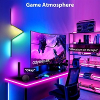 Bande lumineuse LED RVB intelligente de 5M avec APP/télécommande/commande vocale lampe d'ambiance colorée sur mesure bande lumineuse décorative intérieure