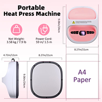 Machine de sublimation 9x9 pouces (22,5 cm) à commande numérique pour vêtements de bébé, taies d'oreiller, vinyle de transfert thermique, outil d'impression artisanale