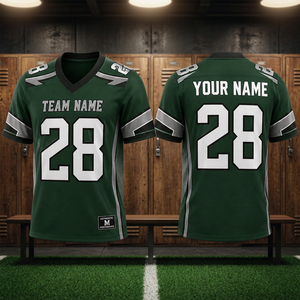Jersey de Fútbol Americano Personalizado Estilo Vintage para Hombre, Bordado con Nombre y Número del Equipo, 100% Poliéster, Marca Personalizada - Product Image 3