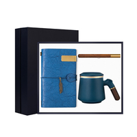 Ensemble de tasses de bureau 3 en 1 et bloc-notes A6 avec stylo en bois, idées de cadeaux promotionnels d'affaires pour Thanksgiving