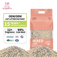 Litière pour chat mixte fabriquée en Chine - Contrôle des odeurs excellent - Dissolution rapide et jetable aux toilettes - 99% faible teneur en poussière - Agglomération supérieure