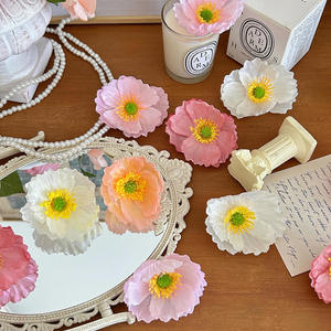 Flor de Amapola Artificial, Flor de Seda Hecha a Mano, Decoración para Bodas, Decoración para el Hogar - Product Image 3