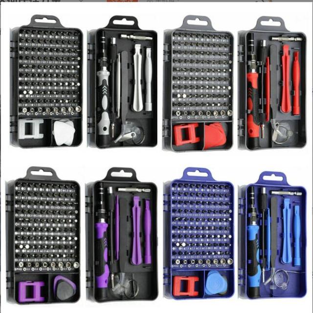 Professional Mini Electronic Watch Mobile Phone Repair 115 in 1 Magnetic Screwdriver Bit Tool Set Precision Screwdriver Set
