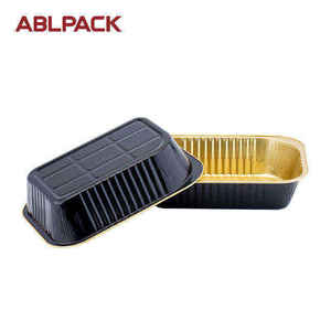 Abl Gói Nhiệm Vụ Nặng Nề Nhanh Chóng Thực Phẩm đưa ra Vàng Màu Sắc Tùy Chỉnh <span class=keywords><strong>Aluminum</strong></span> Foil <span class=keywords><strong>Container</strong></span> Dùng Một Lần Và Có Nắp Đậy In Ấn - Product Image 5