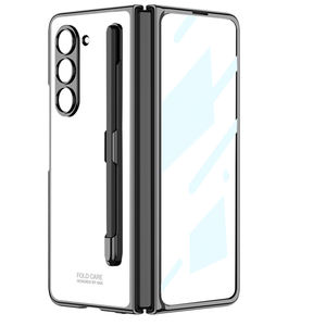 Fundas transparentes para teléfonos móviles GKK para Samsung Galaxy Z Fold5 con ranura para bolígrafo y diseño Pantom de vidrio frontal - Product Image 1