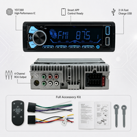 Lecteur MP3 de voiture VOLOX YD7388-IC 1 DIN, lumières 7 couleurs, radio stéréo Bluetooth, 4 RCA, contrôle par application, prix d'usine, vente en gros