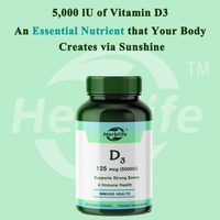 Vente chaude OEM - Personnalisable - Vitamine D3 5000 UI - Libération rapide, Soutien immunitaire, Suppléments de vitamine D