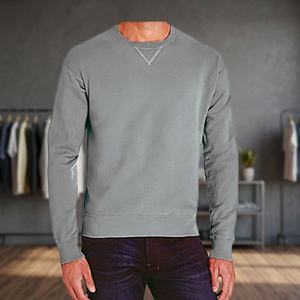 Camiseta de Manga Larga con Cuello Redondo para Hombre, 100% Algodón, Tejido de Punto Grueso Antiencogimiento con Estampado - Product Image 3