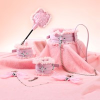 SM Fun Pink Sweetheart Binding Five Piece Set Sweet Desire Wind Plush Adult Products Private Toys Punishment Props BDSM