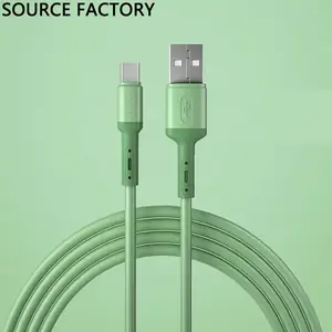 Cavo dati in silicone morbido da USB A A USB C compatibile per huawei per cavo dati USB xiaomi per cavo di ricarica Macbook tipo C