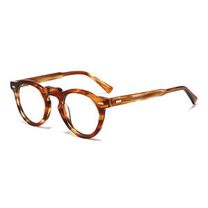 Monturas de gafas redondas de acetato Wenzhou para mujer, montura completa, anti-UV CO1128 - Product Image 2