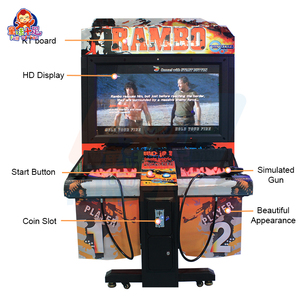 Entretenimiento interior de alta calidad Precio al por mayor 42 pulgadas Stallone I Simulación <span class=keywords><strong>2</strong></span> pistolas Shooting Arcade Game Machine - Product Image 5