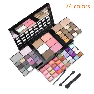 Paleta de sombras de ojos con brillo, 40/74/78 colores, mate, resistente al agua, polvo prensado de larga duración, Kit de cosméticos, herramientas de maquillaje para mujer a la moda - Product Image 2