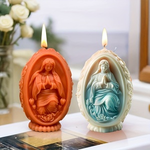 Moldes de Silicona para Resina con Diseño de Huevos de <span class=keywords><strong>Pascua</strong></span> de la Virgen María y Ángeles, <span class=keywords><strong>Molde</strong></span> de Cemento y Yeso con Patrón de Encaje - Product Image 4
