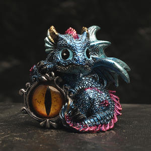 Adorno de dragón creativo DRB005 Retro Cyclopia, adorno de resina, decoración de dragón de escritorio europeo - Product Image 6