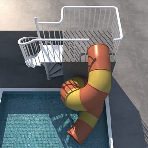 Escaliers en colimaçon en acier inoxydable 304 pour petits espaces, <span class=keywords><strong>escalier</strong></span> métallique d'évacuation incendie extérieur avec glissière, glissière d'<span class=keywords><strong>escalier</strong></span> pour <span class=keywords><strong>piscine</strong></span> - Product Image 4