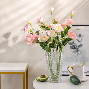 Timo Floral Art Lisianthus <b>Artificial</b> <b>Flower</b> Bouquet Silk Material Home Decor Wedding Props - Product Image 1