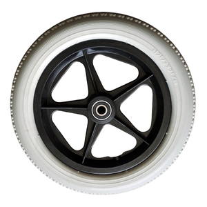 Alta Qualidade <span class=keywords><strong>12</strong></span> 1/2x2 1/4 Polegada PU Roda de <span class=keywords><strong>Nylon</strong></span> Centrado Hub Preço de Fábrica Folding Truck Book Cart for Balance Bike Plastic - Product Image 3