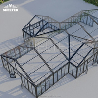 Tentes d'atrium de cadre en aluminium extérieur partie tente en verre transparente d'auvent d'église de chapiteau de mariage
