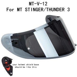 Visière de casque Visière de <span class=keywords><strong>MT</strong></span>-V-12 pour casque <span class=keywords><strong>MT</strong></span> stinger et casque <span class=keywords><strong>MT</strong></span> THUNDER 3 7 couleurs disponibles - Product Image 3