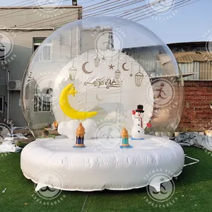 男孩或女孩派对雪球泡泡帐篷性别揭示照片亭充气雪球婴儿淋浴创意