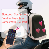 Mochila con Pantalla LED Programable para Teléfono Móvil, Mochila Digital con Pantalla LED, Mochila Inteligente con Luz LED de Ojos de Demonio