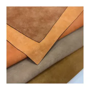 Designer Fabric Leather Matte Suede Pu Synthetic Leather Fabric For Clothing Garment Dresses