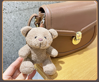 Pendentif Porte-clés Ours en Peluche Dessin Animé Mignon de 11 cm, Jouet en Peluche Doux, Pendentif Sac pour Enfants