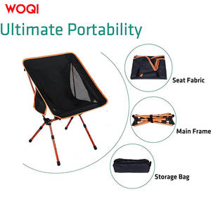 Silla Plegable para Exteriores Woqi, Naranja, Portátil, para Camping y Playa, Diseño Ligero y Compacto - Product Image 2
