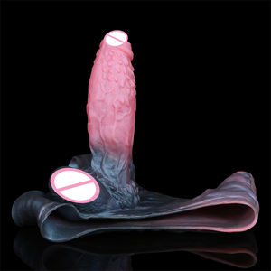 ดิลโด้ซิลิโคน8นิ้วมีรูโปร่งสำหรับผู้หญิงผู้ชาย - Product Image 3