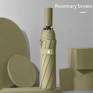 새로운 완전 uv 태양 비 우산 인쇄 23 인치 <span class=keywords><strong>3</strong></span> 배 자동 접는 남자 여자 우산 로고 - Product Image 4