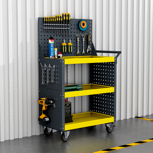 Chariot à outils avec étagère suspendue, armoire de rangement à roulettes, mobilier industriel en métal, OEM, capacité de charge 100 kg, moderne, pour atelier d'usine - Product Image 1