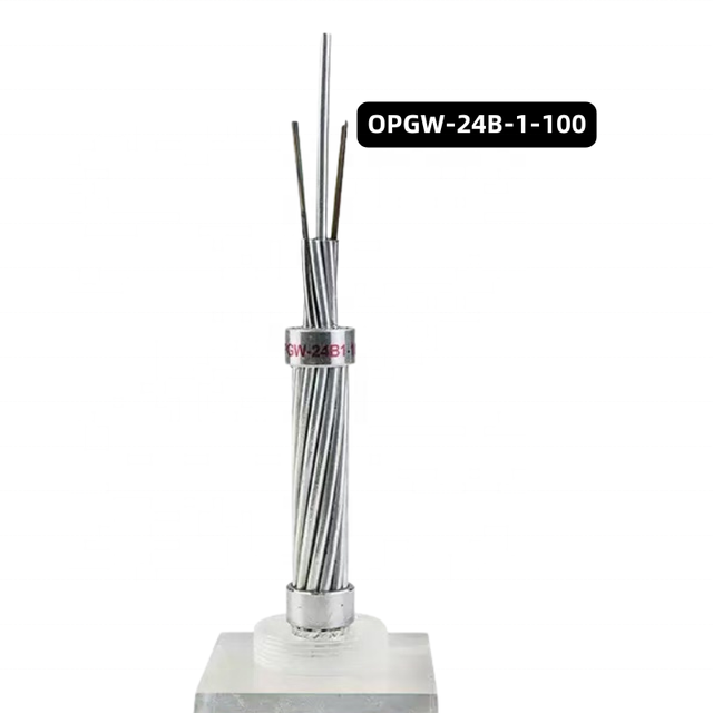 Manufacturer Cable De Fibra Optica OPGW-24B1-100 24 Core G652 Single Tube 100mm² Overhead Power Communication Fiber Optic Cable
