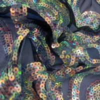 Tissus de broderie de paillettes de filet respirants et rapides 95% P5 % SP tissu pour robe de femme