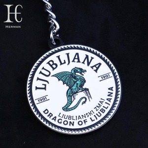 Tùy chỉnh thiết kế mềm men kim loại móc chìa khóa, kim loại trống khắc laser <span class=keywords><strong>Dog</strong></span> <span class=keywords><strong>Tag</strong></span> Móc chìa khóa vuông Vòng ROTARY Móc chìa khóa - Product Image 4