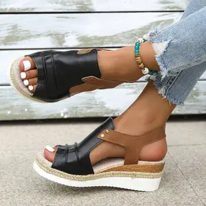 Tham Vọng Mùa Hè Phẳng Chỉnh Hình Nền Tảng Nêm Dép Cho Phụ Nữ Espadrilles Dép Giản Dị Giày