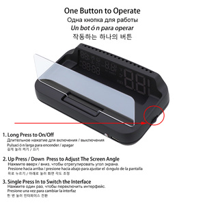 Oversea — VJOYCAR OBD2 afficheur numérique réfléchissant pour voiture, haute qualité, MX10 HD, miroir automatique sur la vitesse, alarme - Product Image 3