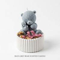 Bougie parfumée en cire de soja naturelle Teddy Bear, couleur personnalisée, petite production, aromathérapie, cadeau, décoration, bougie originale à vendre