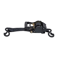 Sangle d'arrimage rétractable 1,8 tonne en polyester avec cliquet, 2 po x 15 pi, poignée robuste recouverte de caoutchouc, certifiée GS CE, pour automobile