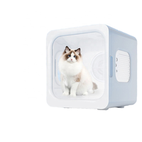 Modèle de base Boîte de séchage intelligente pour animaux de compagnie Système de séchage des cheveux de luxe entièrement automatique Chiens Toilettage à faible bruit Salle de bain pour animaux de compagnie Plastique