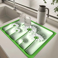 Rutschfester, wasserabsorbierender, 3D-gedruckter Cartoon-Teppich, antibakteriell, schnelltrocknend, waschbar, Eingangsmatte, Bodenmatte, Set, Gummi, Schmutzfangmatte