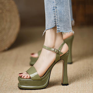 Chaussures de mariée en cuir souple de qualité supérieure, style mocassins, collection été-automne 2026, chaussures décontractées à talons hauts Mary Jane à la française - Product Image 5