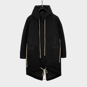 <span class=keywords><strong>Manteau</strong></span> long matelassé à capuche style classique foncé 2025 pour <span class=keywords><strong>homme</strong></span> – Tendance urbaine Hip Hop - Product Image 1