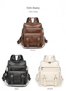 Nouveau sac à dos vintage simple pour <span class=keywords><strong>femme</strong></span>, grande capacité, résistant à l'usure, pour voyage, extérieur, école, étudiant - Product Image 4