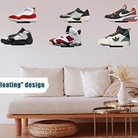 Étagère flottante murale transparente personnalisée pour chaussures Étagères de présentation en acrylique pour baskets