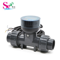 Débitmètre d'eau pour aquaculture DIJIANG 10-30V ZJPVC- Affichage numérique LCD 20-90mm Débitmètre à bride UPVC avec sortie 4-20mA